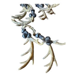 Lot Of 10 Jingle Bells Reindeer Buck Antlers Christmas Rustic Country Ornaments.